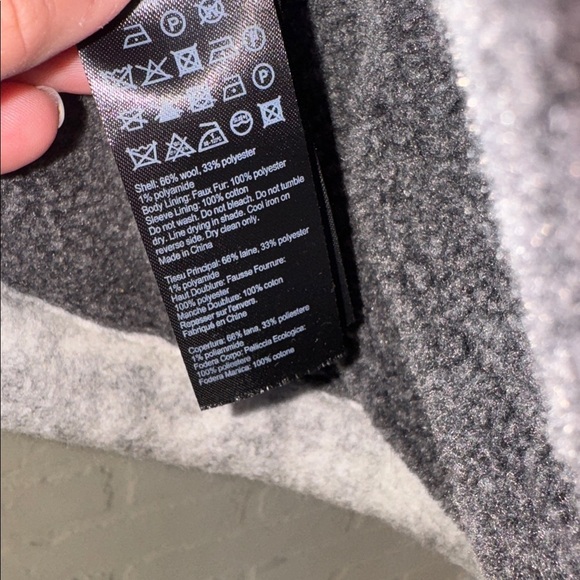 ALL SAINTS jacket Fenix Gray Camo Wool Blend Jacket Size 6 US - Picture 6 of 7